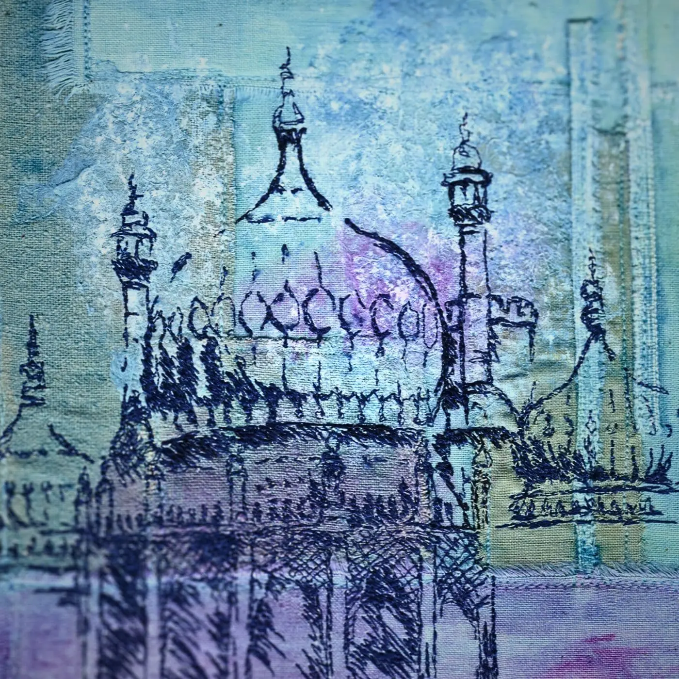 Textile artwork of the Royal Pavilion Brighton