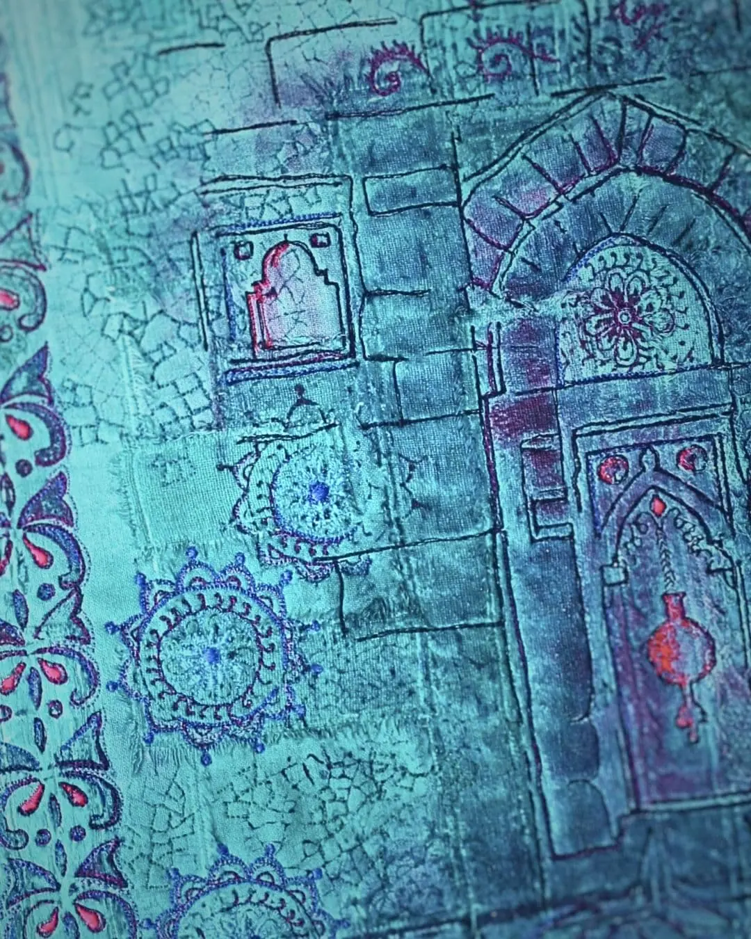 Textile Art work of images from Brighton