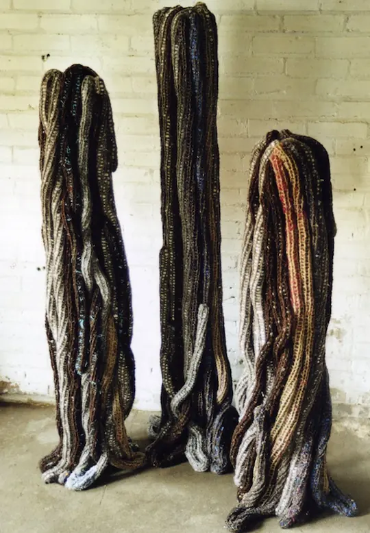 A textile art installation or sculpture by Ine Van Son