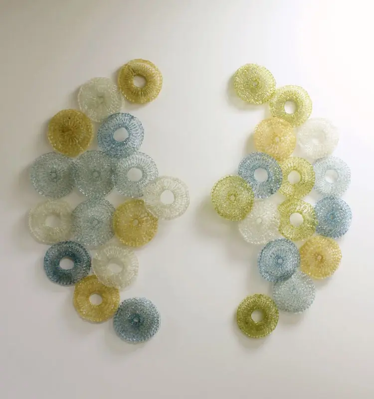 Yvette Kaiser Smith, Pi in Pascal's Triangle Round 3, 2013, 47 x 57 x 2 in.