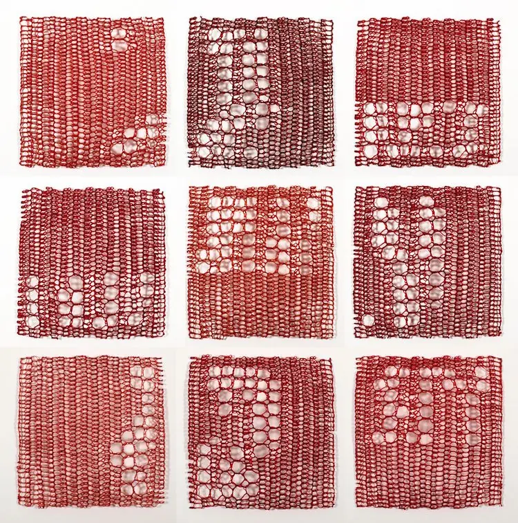 Yvette Kaiser Smith, Charting e 98, 2013, 65 x 65 x 4 in.